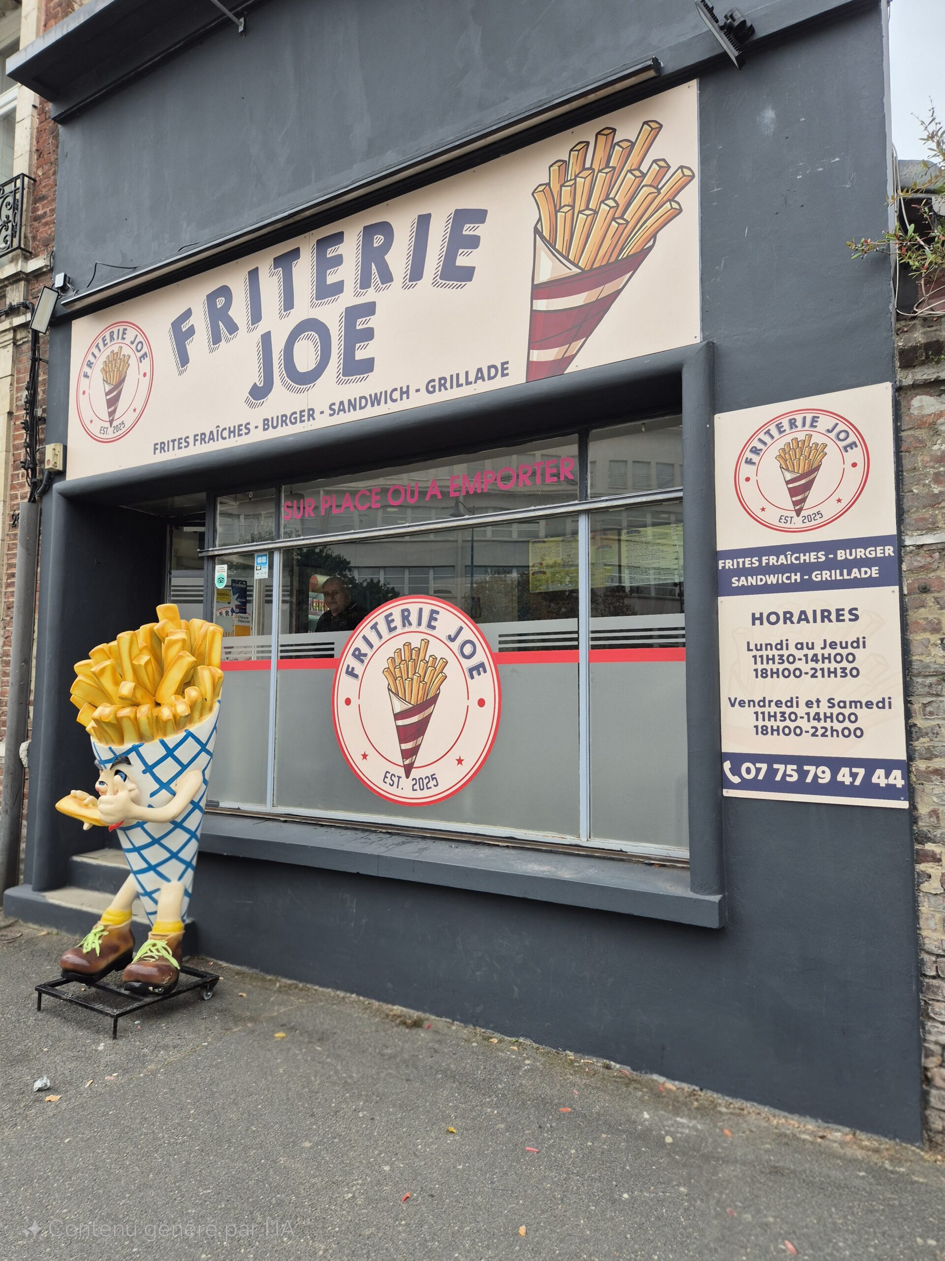 Friterie Joe à Arras équipée d'une caisse enregistreuse NF525 par TEC-ENCAISSEMENTS