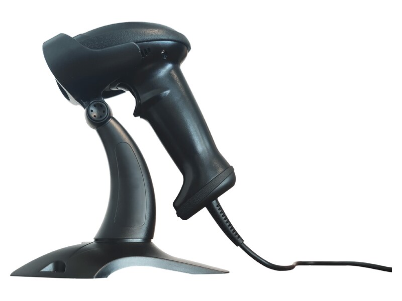 Lecteur code-barres filaire avec socle pour caisse enregistreuse
